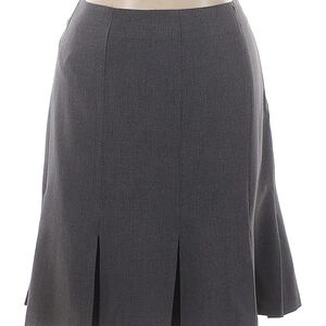AGB Gray Pleated A-Line Skirt Knee-Length